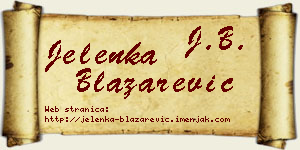 Jelenka Blažarević vizit kartica